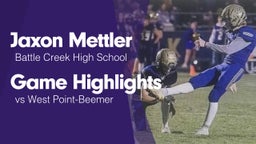 Game Highlights vs West Point-Beemer 