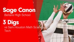 3 Digs vs Sam Houston Math Science & Tech 