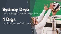4 Digs vs Providence Christian Academy 