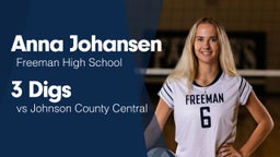 3 Digs vs Johnson County Central 