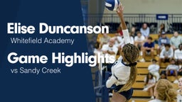 Game Highlights vs Sandy Creek 