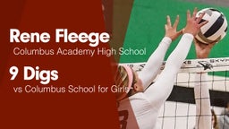 9 Digs vs Columbus School for Girls
