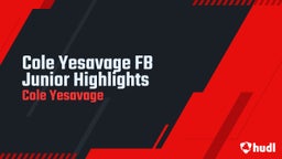 Cole Yesavage FB Junior Highlights