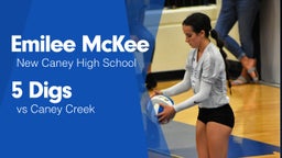 5 Digs vs Caney Creek