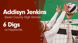 6 Digs vs Hayesville