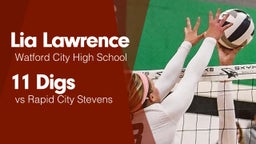 11 Digs vs Rapid City Stevens 