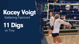 11 Digs vs Troy