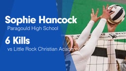 6 Kills vs Little Rock Christian Academy 