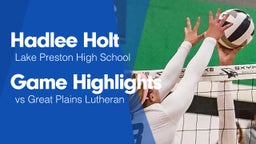 Game Highlights vs Great Plains Lutheran 
