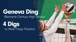 4 Digs vs West Fargo Packers