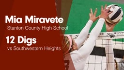 12 Digs vs Southwestern Heights 