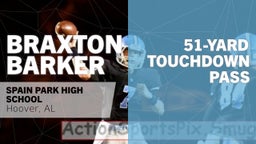 Braxton Barker's highlights 51-yard Touchdown Pass vs Minor 