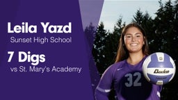 7 Digs vs St. Mary's Academy