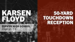 50-yard Touchdown Reception vs Olfen Independent School District