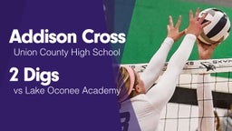 2 Digs vs Lake Oconee Academy
