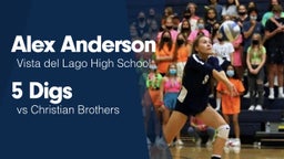 5 Digs vs Christian Brothers 