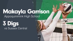 3 Digs vs Sussex Central 