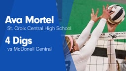 4 Digs vs McDonell Central 