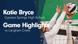 Game Highlights vs Langham Creek 