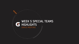 Darius Medford's highlights Week 5 special Teams Highlights