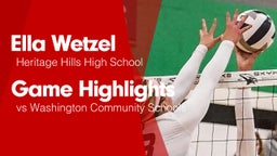 Game Highlights vs Washington Community Schools