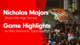 Game Highlights vs Holy Innocents' Episcopal School