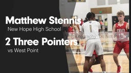 2 Three Pointers vs West Point 