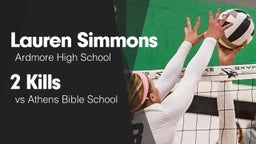 2 Kills vs Athens Bible School