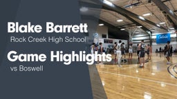 Game Highlights vs Boswell 