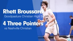 4 Three Pointers vs Nashville Christian 