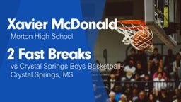 2 Fast Breaks vs Crystal Springs Boys Basketball- Crystal Springs, MS