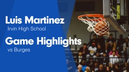 Game Highlights vs Burges 