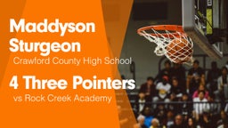 4 Three Pointers vs Rock Creek Academy 