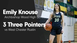 3 Three Pointers vs West Chester Rustin 