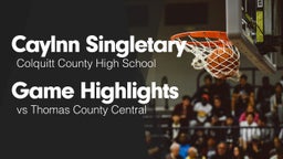 Game Highlights vs Thomas County Central 