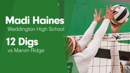 12 Digs vs Marvin Ridge