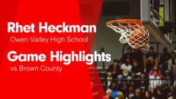 Game Highlights vs Brown County 