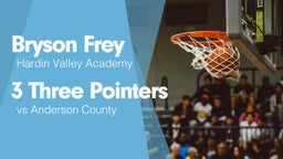 3 Three Pointers vs Anderson County 