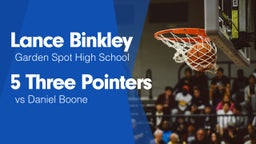 5 Three Pointers vs Daniel Boone 
