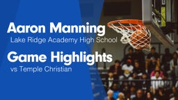 Game Highlights vs Temple Christian