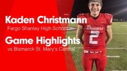 Game Highlights vs Bismarck St. Mary's Central 