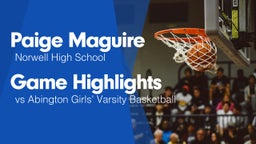 Game Highlights vs Abington Girls' Varsity Basketball