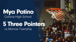 5 Three Pointers vs Monroe Township 