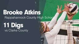 11 Digs vs Clarke County