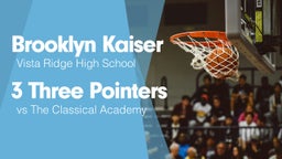 3 Three Pointers vs The Classical Academy 