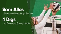 4 Digs vs Downers Grove North