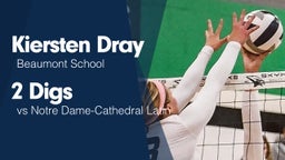 2 Digs vs Notre Dame-Cathedral Latin 