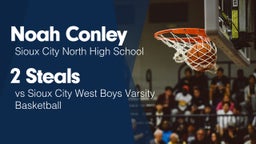 2 Steals vs Sioux City West Boys Varsity Basketball