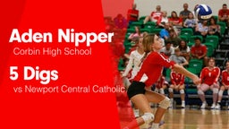 5 Digs vs Newport Central Catholic 