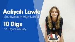 10 Digs vs Taylor County 